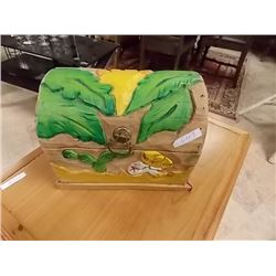 HAND CRAFTED & CARVED PAINTED DOME TOP BOX