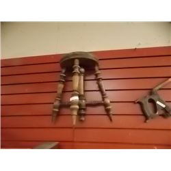 UNIQUE WALL SHELF - ½ VINTAGE PIANO STOOL