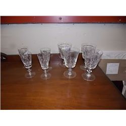 PIN WHEEL CRYSTAL GLASSES - 8 TTL