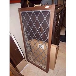 VINTAGE LEADED GLASS WINDOW