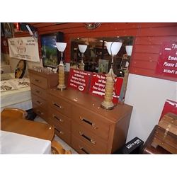 RETRO DRESSERS - 4 DRAWER & 6 DRAWER WITH MIRROR 2 DRESSERS - 1 MONEY