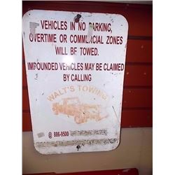 METAL SIGN - NO PARKING SIGN