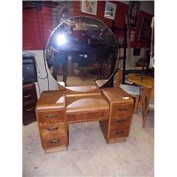 VINTAGE WATERFALL VANITY WITH MIRROR