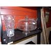 Image 1 : GLASS VASES - 2 TTL & CAKE PLATE = 3 PC TTL