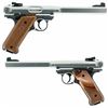 Image 1 : Ruger 40112 Mark IV Competition Single/Double 22 Long Rifle (LR) 6.88" 10+1 Laminate Wood Grip Stain