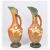 Image 1 : Pair Roseville Zephyr Lily Ewers