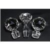 Image 4 : 3 Cut Glass Decanters with Original Stoppers