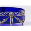 Image 2 : Dutch Silver Cobal Blue Glass Insert Centerpiece