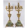 Image 1 : Pair 6-Light Bronze & Onyx French Candelabra