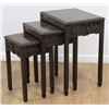 Image 1 : Carved Wood Chinese Nest of Tables