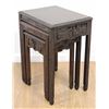 Image 2 : Carved Wood Chinese Nest of Tables