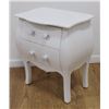 Image 2 : Pair Off-White 2-Drawer Bombe Commodes