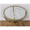 Image 2 : Gilt Metal Faux Bamboo Taboret Table