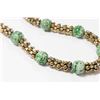 Image 2 : Silver Foliate Pin & Mixed Metal Jade Necklace