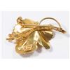 Image 2 : Tiffany 18K Gold Leaf Pin with Sapphires