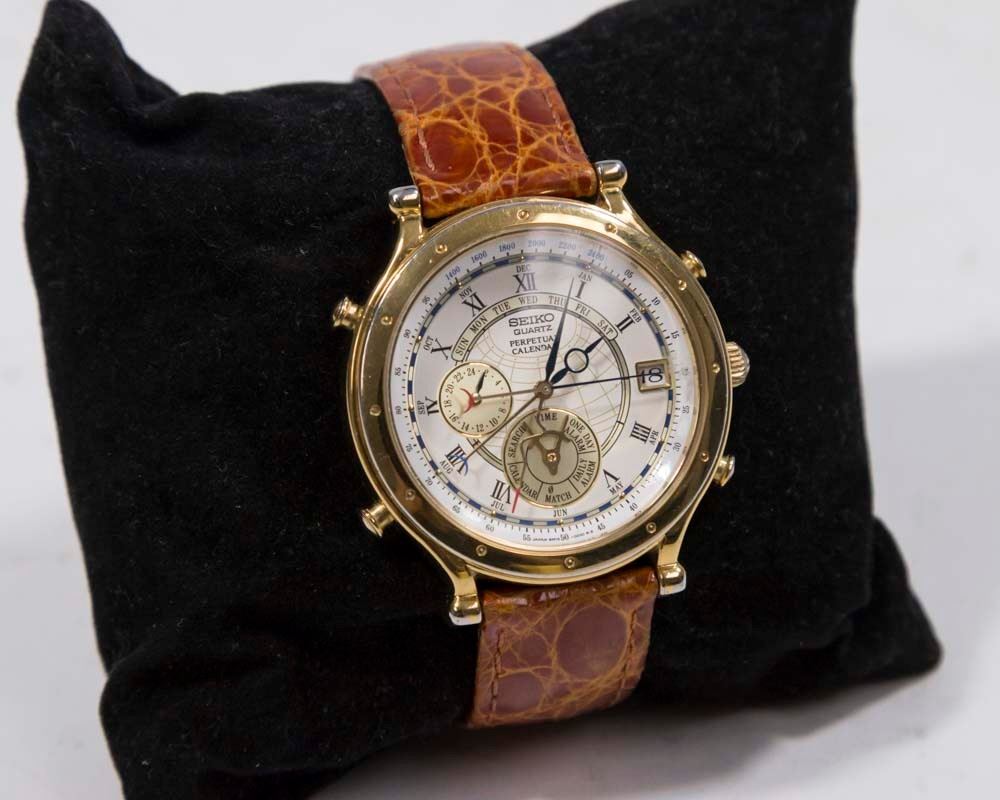 Seiko Perpetual Calendar Quartz Men's Wrist Watch