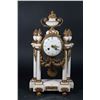 Image 1 : French Bronze Mounted Alabaster Column Clock
