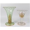 Image 1 : 2 Gilt Enamel & Glass Moser Style Vases