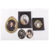 Image 1 : :Collection of 5 Handpainted Portrait Miniatures