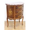 Image 2 : Marble Top Demilune Floral Inlaid Commode