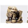 Image 2 : Pair Carved Chinese Soapstone Foo Dogs