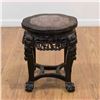 Image 1 : Chinese Carved Teakwood Marble Inset Stand