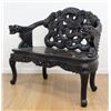 Image 2 : Asian Heavily Carved Dragon Bench