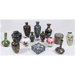 Lot 14 Cloisonne Items