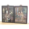 Image 1 : Pair Japanese Reverse Paintings on Glass