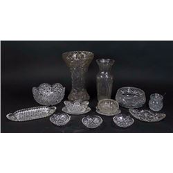 Group Lot of Cut Glass Pieces