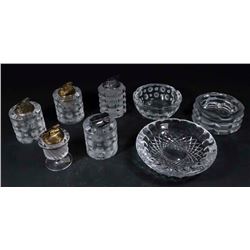 Lot of Lalique & Rosenthal Glass Lighters