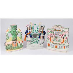 3-19th Century Staffordshire Porcelain Groupings