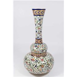 Zsolnay Floral Decorated Vase