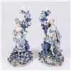 Image 1 : Pr Blue & White Porcelain Sitzendorf Candlesticks