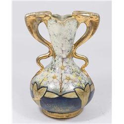 Austria Amphora Partial Gilt Ceramic Vase