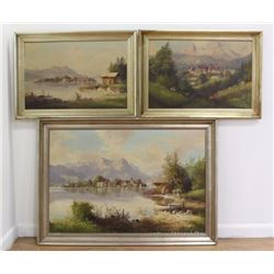 3 Framed Oils on Canvas