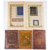 Image 1 : 3 Handpainted Leather Portfolios & 2 Manuscripts