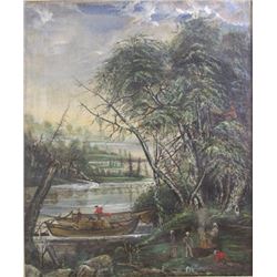 American Primitive River Landscape O/C