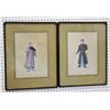 Image 1 : Pair Chinese Watercolors on Rice Paper