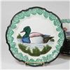 Image 1 : Set 8 Faience Fowl Plates