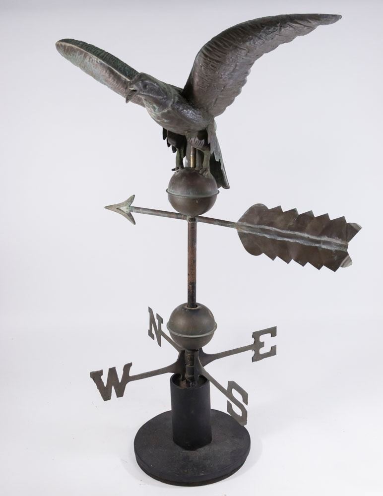 Antique Copper Eagle Weather Vane
