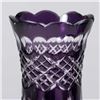 Image 2 : Pair Bohemian Amethyst Cut to Clear Vases
