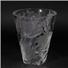 Image 1 : Lalique Clear & Frosted Glass Roses Vase