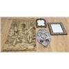 Image 1 : 2 Mirrors, Tapestry, & Sconce