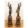 Image 2 : Pair Modern Patinated Iron Native American Indians