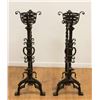 Image 1 : Pair Antique Medieval Style Monumental Andirons