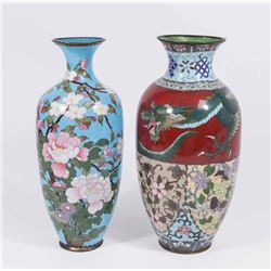 2 Chinese Cloisonné Vases