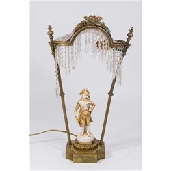 Porcelain Figure Mounted as Lamp