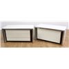 Image 1 : Pair Modern Chrome & Lacquer Side Low Cabinets