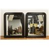 Image 1 : Pair Large Leather on Wood Framed Mirrors